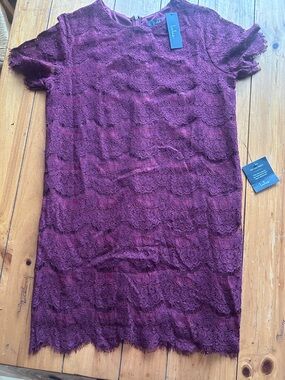 Lulu's maroon Lace Mini Dress